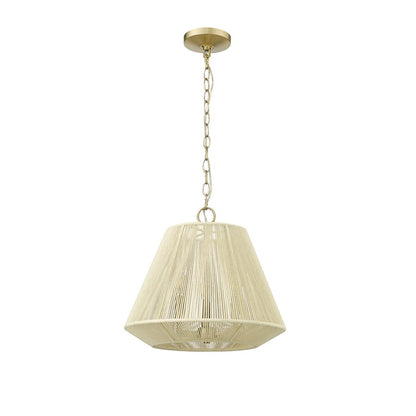 Millennium Lighting Sterling 3Lt Pendant, Modern Gold/Cotton Twine