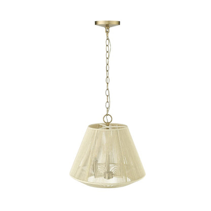 Millennium Lighting Sterling 3Lt Pendant, Modern Gold/Cotton Twine