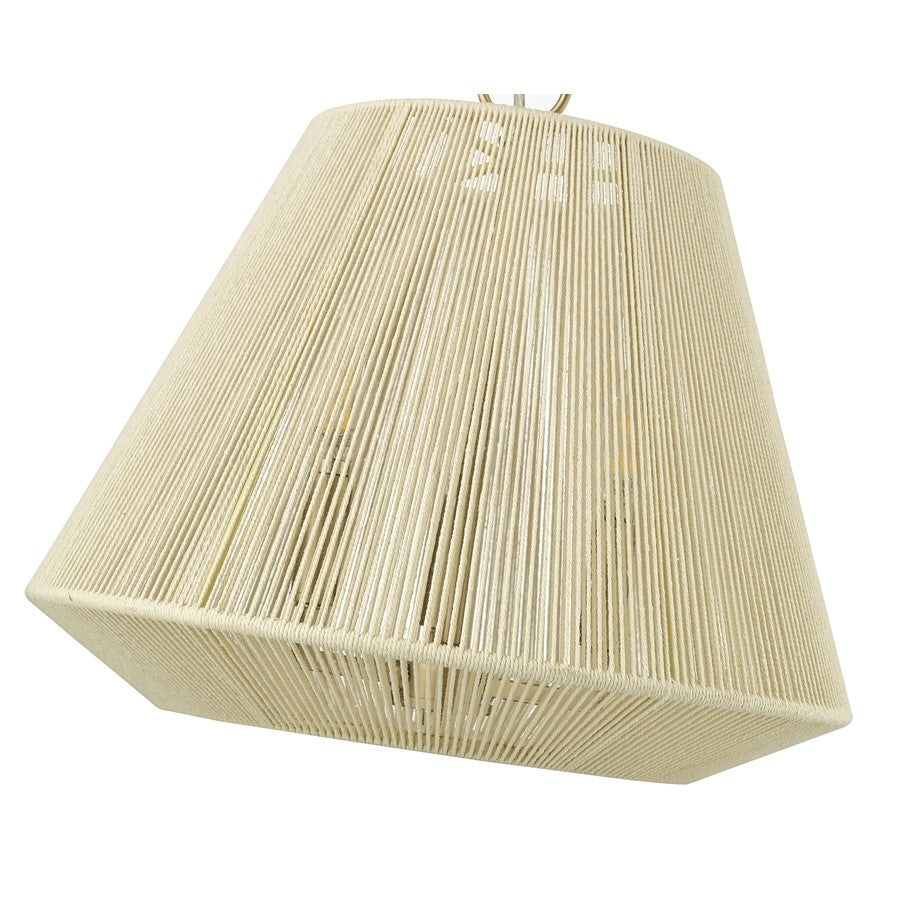 Millennium Lighting Sterling 3Lt Pendant, Modern Gold/Cotton Twine