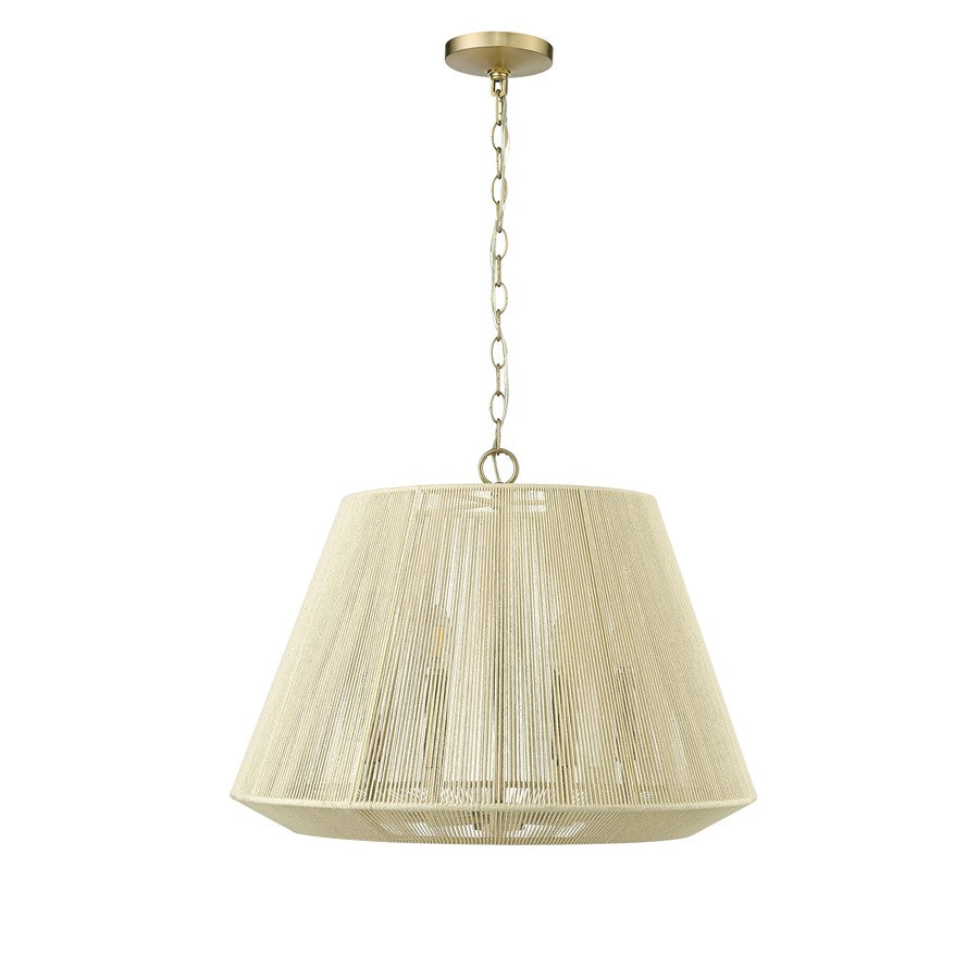 Millennium Lighting Sterling 6Lt Pendant, Modern Gold/Cotton twine - 20606-MG