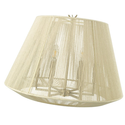 Millennium Lighting Sterling 6Lt Pendant, Modern Gold/Cotton twine