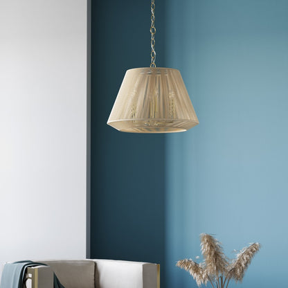 Millennium Lighting Sterling 6Lt Pendant, Modern Gold/Cotton twine