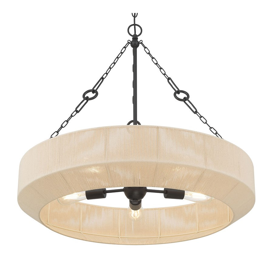 Millennium Lighting Tresselle 5 Light Pendant, Matte Black