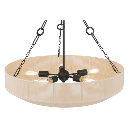 Millennium Lighting Tresselle 5 Light Pendant, Matte Black