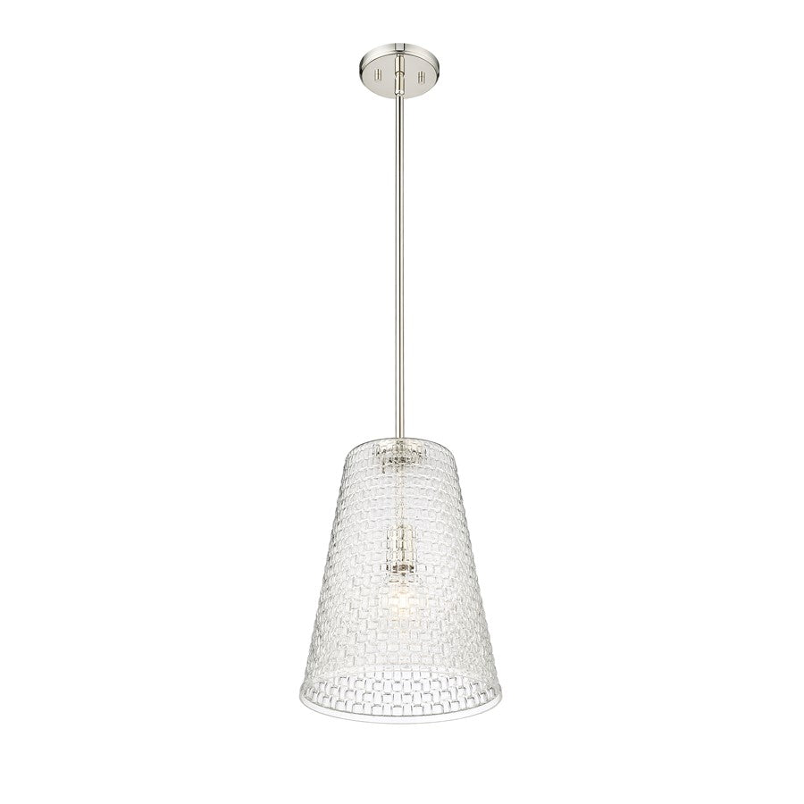 Millennium Lighting Saben 1Lt 15" Pendant, Polished Nickel