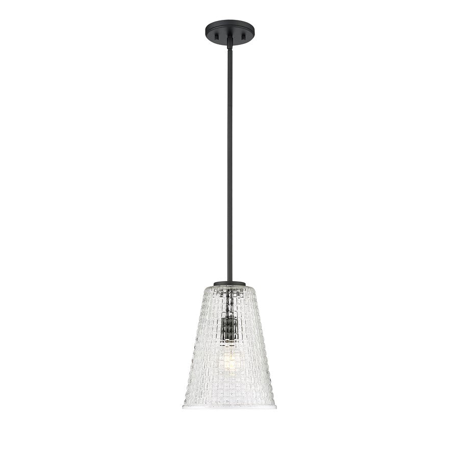 Millennium Lighting Saben 1Lt 12" Pendant, Black - 20703-MB