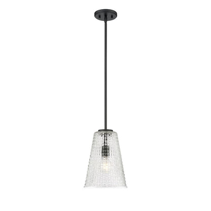 Millennium Lighting Saben 1Lt 12" Pendant, Black - 20703-MB