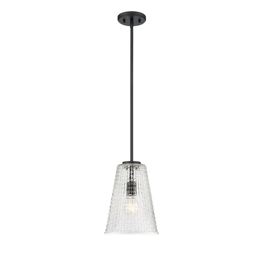 Millennium Lighting Saben 1Lt 12" Pendant, Black - 20703-MB