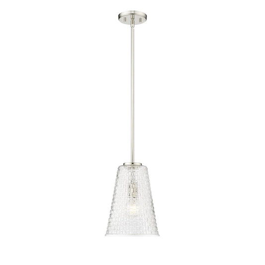 Millennium Lighting Saben 1Lt 12" Pendant, Polished Nickel - 20703-PN