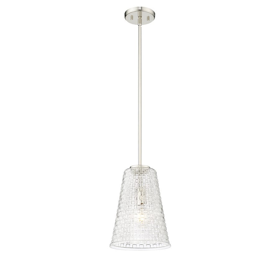 Millennium Lighting Saben 1Lt 12" Pendant, Polished Nickel