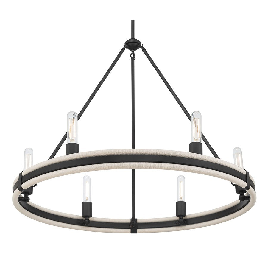 Millennium Lighting Rovessa 6 Light Chandelier, Matte Black