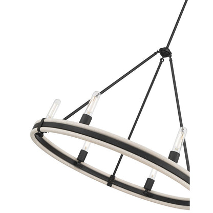 Millennium Lighting Rovessa 6 Light Chandelier, Matte Black