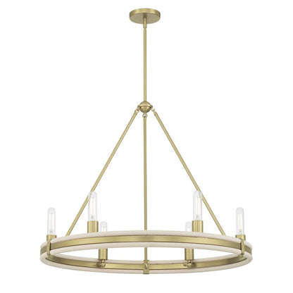 Millennium Lighting Rovessa 6 Light 26" Chandelier, Vintage Brass - 207106-VB