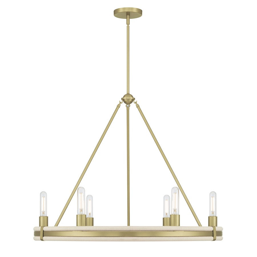 Millennium Lighting Rovessa 6 Light 26" Chandelier, Vintage Brass