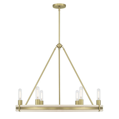 Millennium Lighting Rovessa 6 Light 26" Chandelier, Vintage Brass