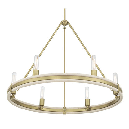 Millennium Lighting Rovessa 6 Light 26" Chandelier, Vintage Brass