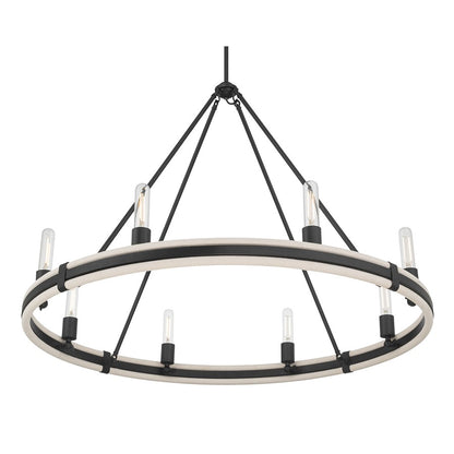 Millennium Lighting Rovessa 8 Light Chandelier, Matte Black