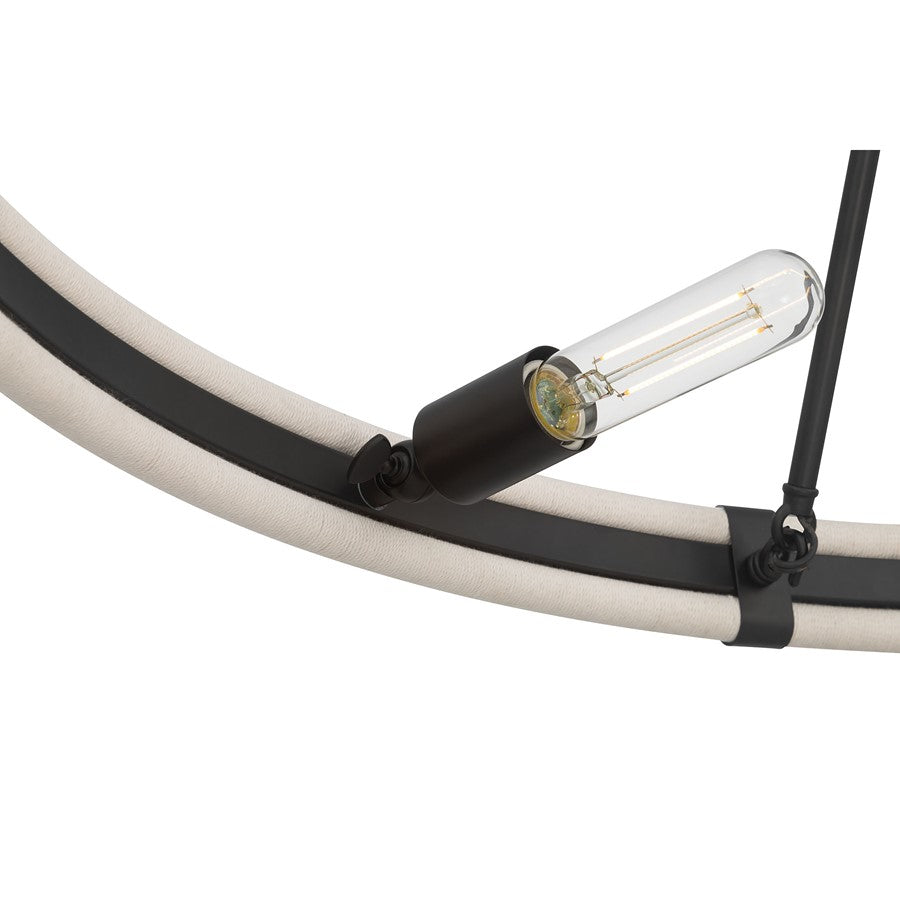 Millennium Lighting Rovessa 8 Light Chandelier, Matte Black