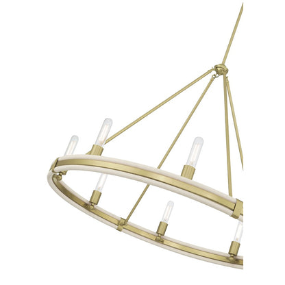 Millennium Lighting Rovessa 6 Light 29" Chandelier, Vintage Brass