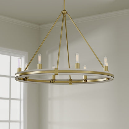 Millennium Lighting Rovessa 6 Light 29" Chandelier, Vintage Brass