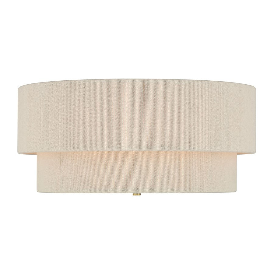 Millennium Lighting Helbert 4 Light Flush Mount, Vintage Brass