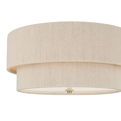 Millennium Lighting Helbert 4 Light Flush Mount, Vintage Brass