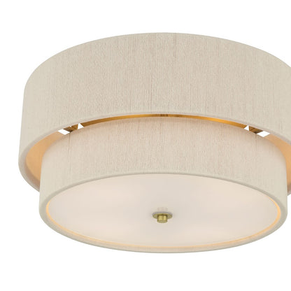 Millennium Lighting Helbert 4 Light Flush Mount, Vintage Brass
