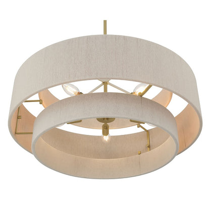 Millennium Lighting Helbert 5 Light Pendant, Vintage Brass