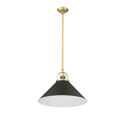 Millennium Lighting Artistan 1Lt Pendant, Brass/Black/Steel