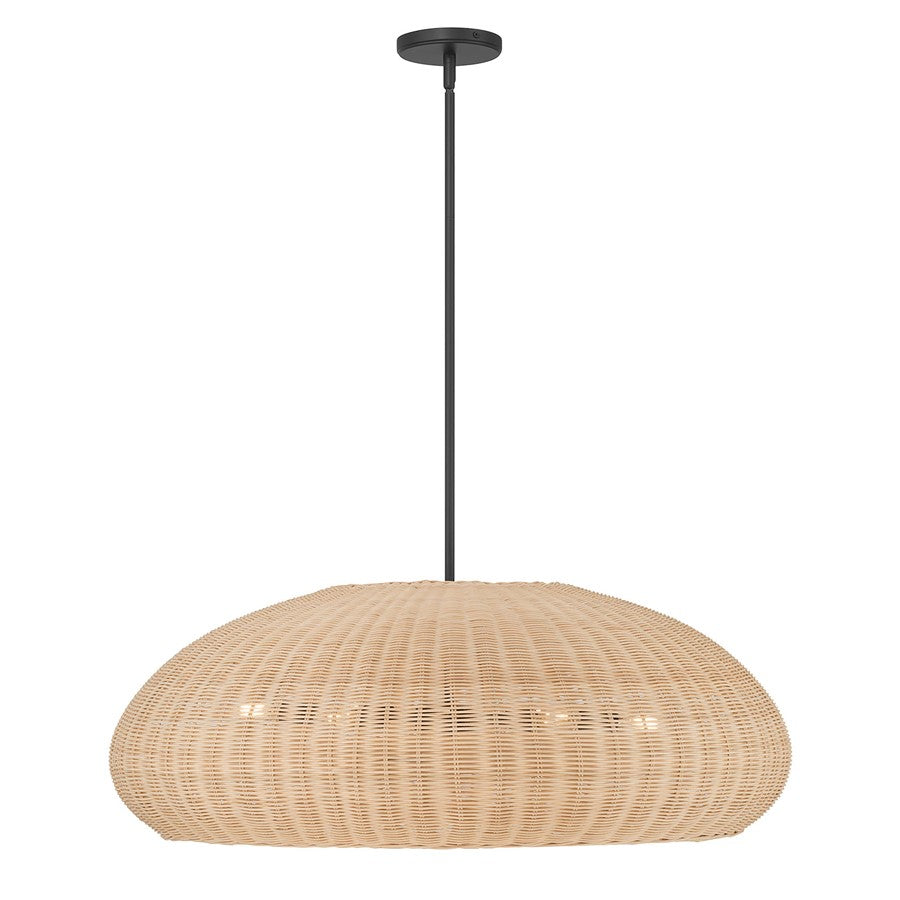 Millennium Lighting Natora 6 Light Pendant, Matte Black