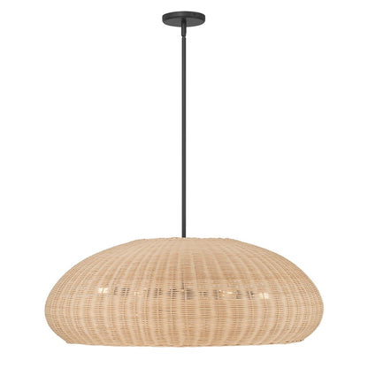 Millennium Lighting Natora 6 Light Pendant, Matte Black