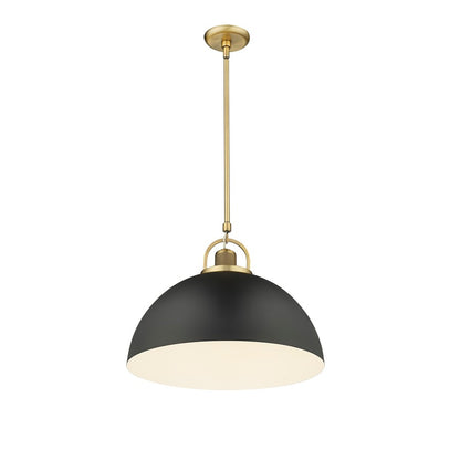 Millennium Lighting Artistan 1Lt Pendant, Vintage Brass/Black