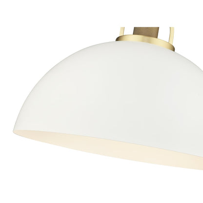 Millennium Lighting Artistan 1Lt Pendant, Vintage Brass/White