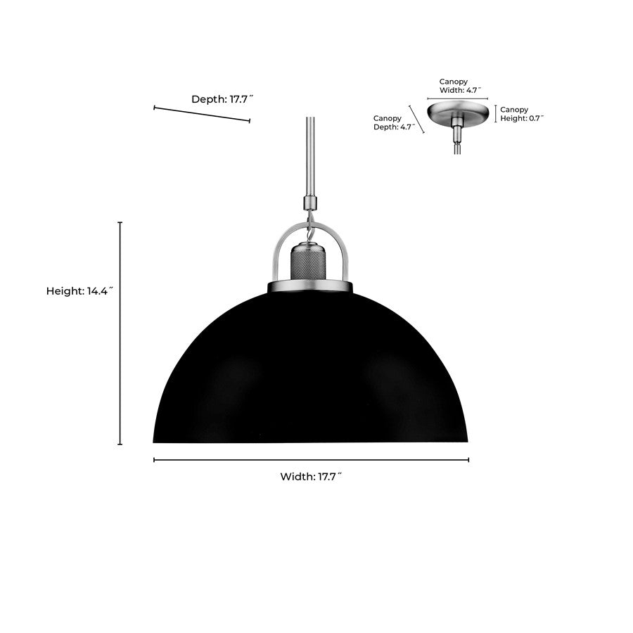 Millennium Lighting Artistan 1Lt Pendant, Vintage Brass/White