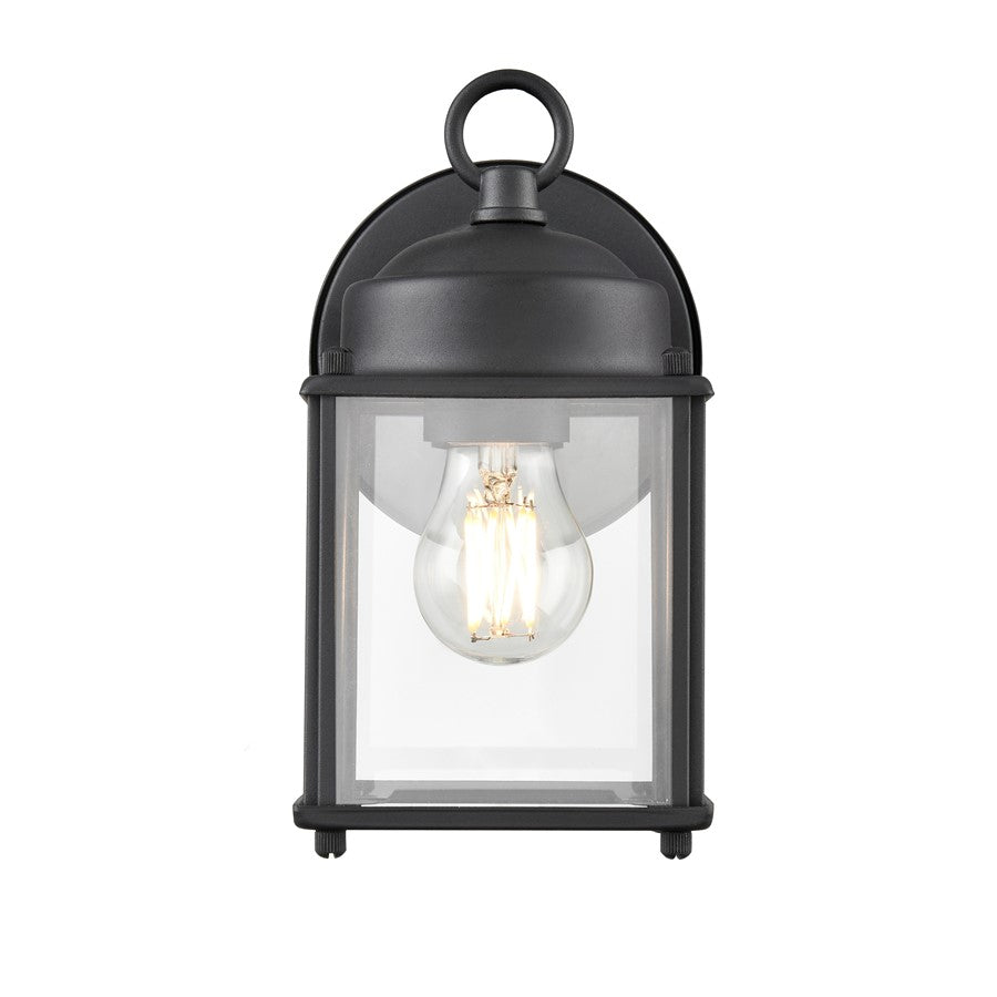 Millennium Lighting Northsted 1Lt Outdoor Wall Sconce, Black/Clear - 210001-TBK
