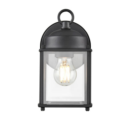Millennium Lighting Northsted 1Lt Outdoor Wall Sconce, Black/Clear - 210001-TBK