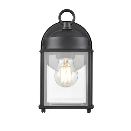 Millennium Lighting Northsted 1Lt Outdoor Wall Sconce, Black/Clear - 210001-TBK