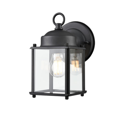 Millennium Lighting Northsted 1Lt Outdoor Wall Sconce, Black/Clear