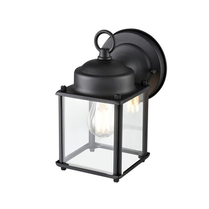 Millennium Lighting Northsted 1Lt Outdoor Wall Sconce, Black/Clear