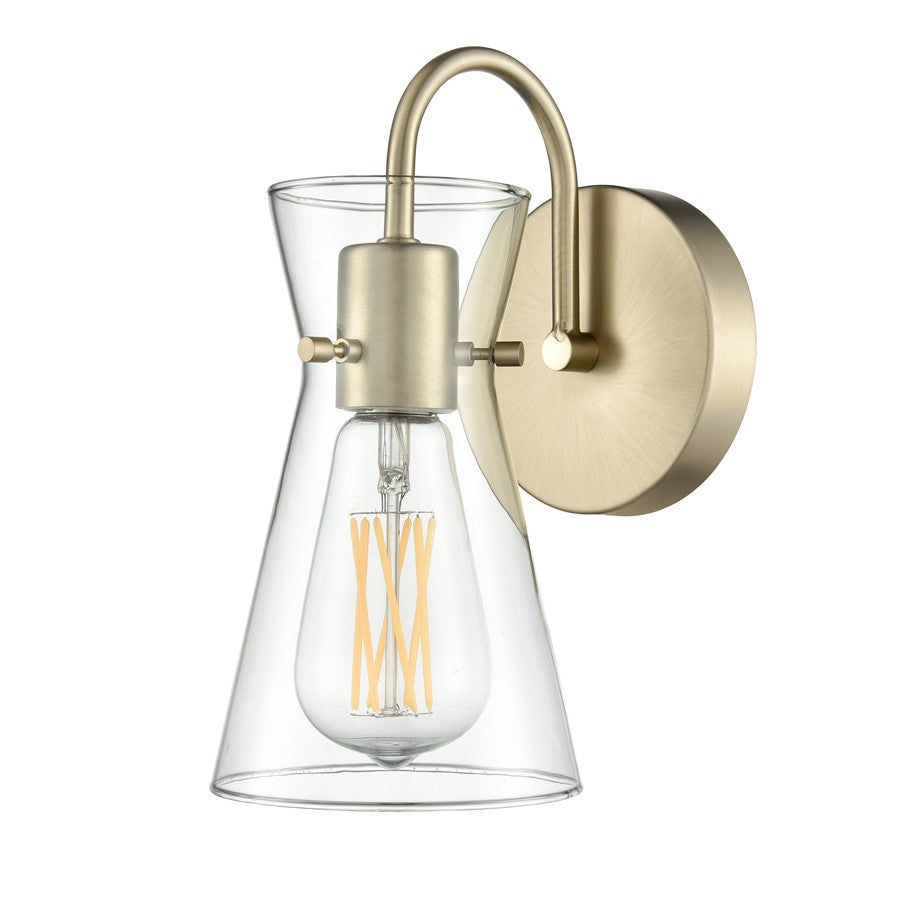 Millennium Lighting Camellia 1Lt 5" Wall Sconce, Modern Gold/Clear - 21001-MG