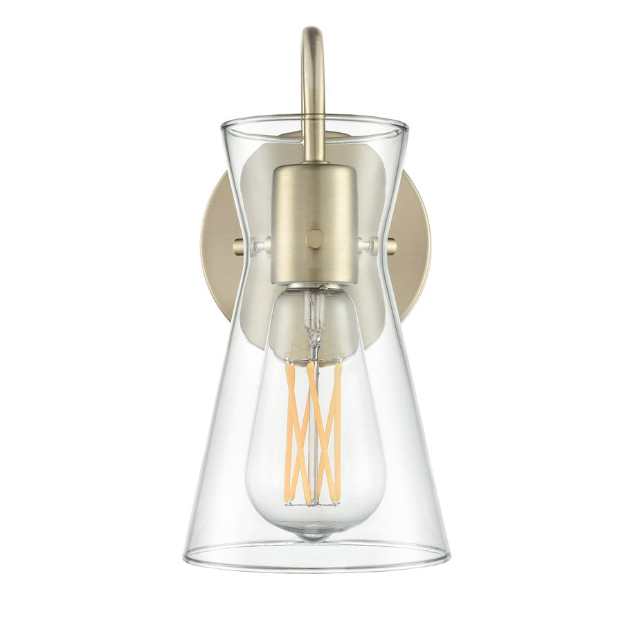 Millennium Lighting Camellia 1Lt 5" Wall Sconce, Modern Gold/Clear