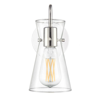Millennium Lighting Camellia 1Lt 5" Wall Sconce, Nickel/Clear