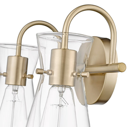 Millennium Lighting Camellia 2Lt Vanity, Modern Gold/Clear