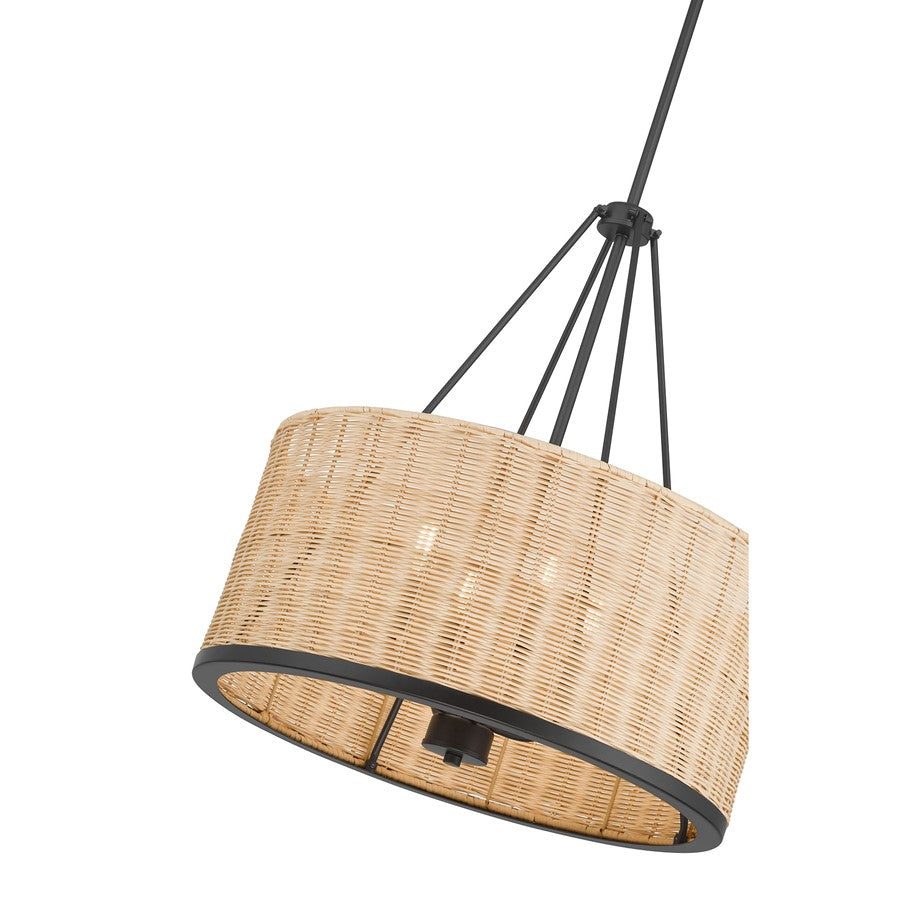 Millennium Lighting Namiro 4 Light Pendant, Matte Black