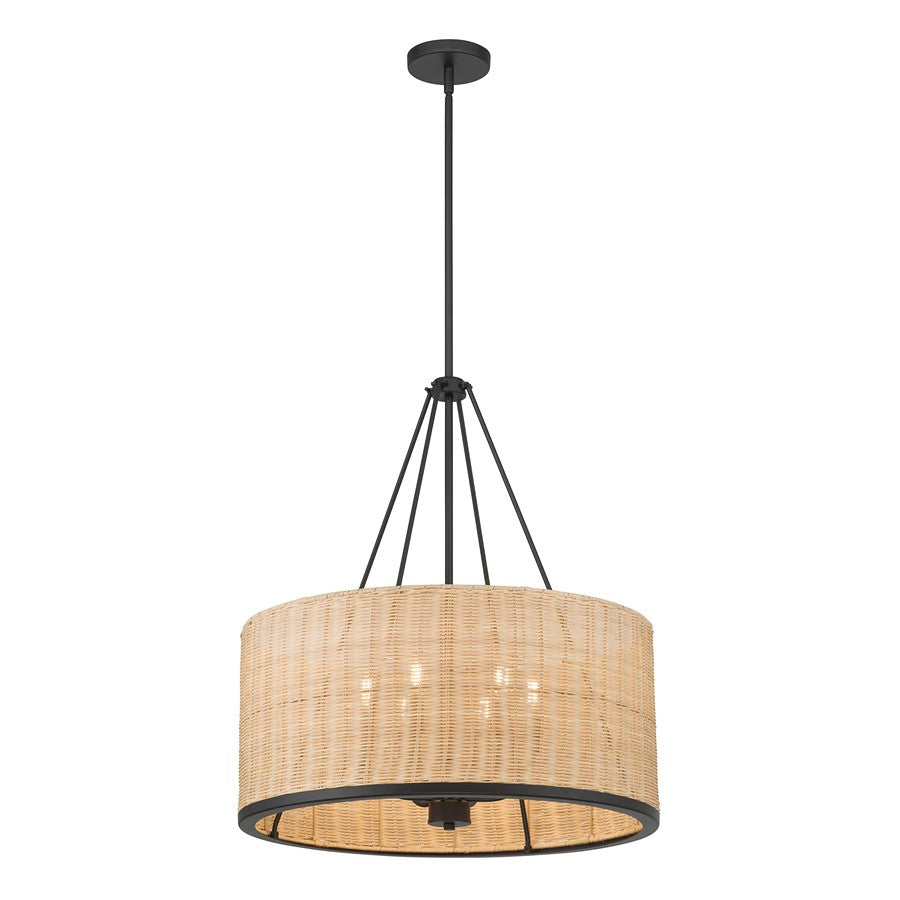 Millennium Lighting Namiro 6 Light Pendant, Matte Black - 210106-MB