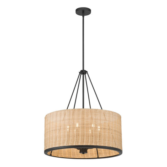 Millennium Lighting Namiro 6 Light Pendant, Matte Black - 210106-MB