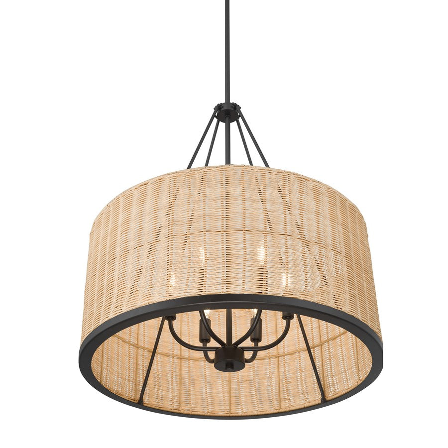 Millennium Lighting Namiro 6 Light Pendant, Matte Black