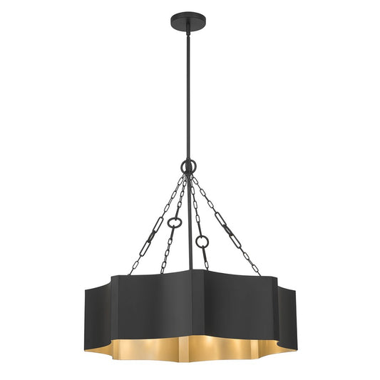 Millennium Lighting Ottavio 5 Light Pendant, Matte Black - 210205-MB-VB