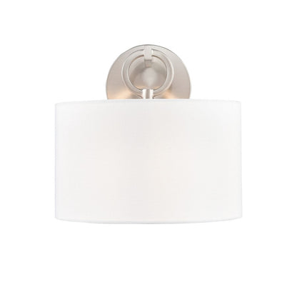 Millennium Lighting Braxstan 1Lt Wall Sconce, Brushed Nickel/Linen