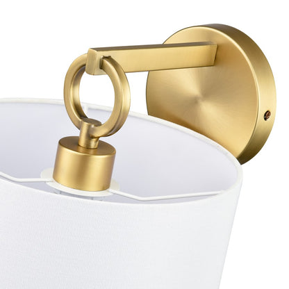 Millennium Lighting Braxstan 1Lt Wall Sconce, Vintage Brass/Linen